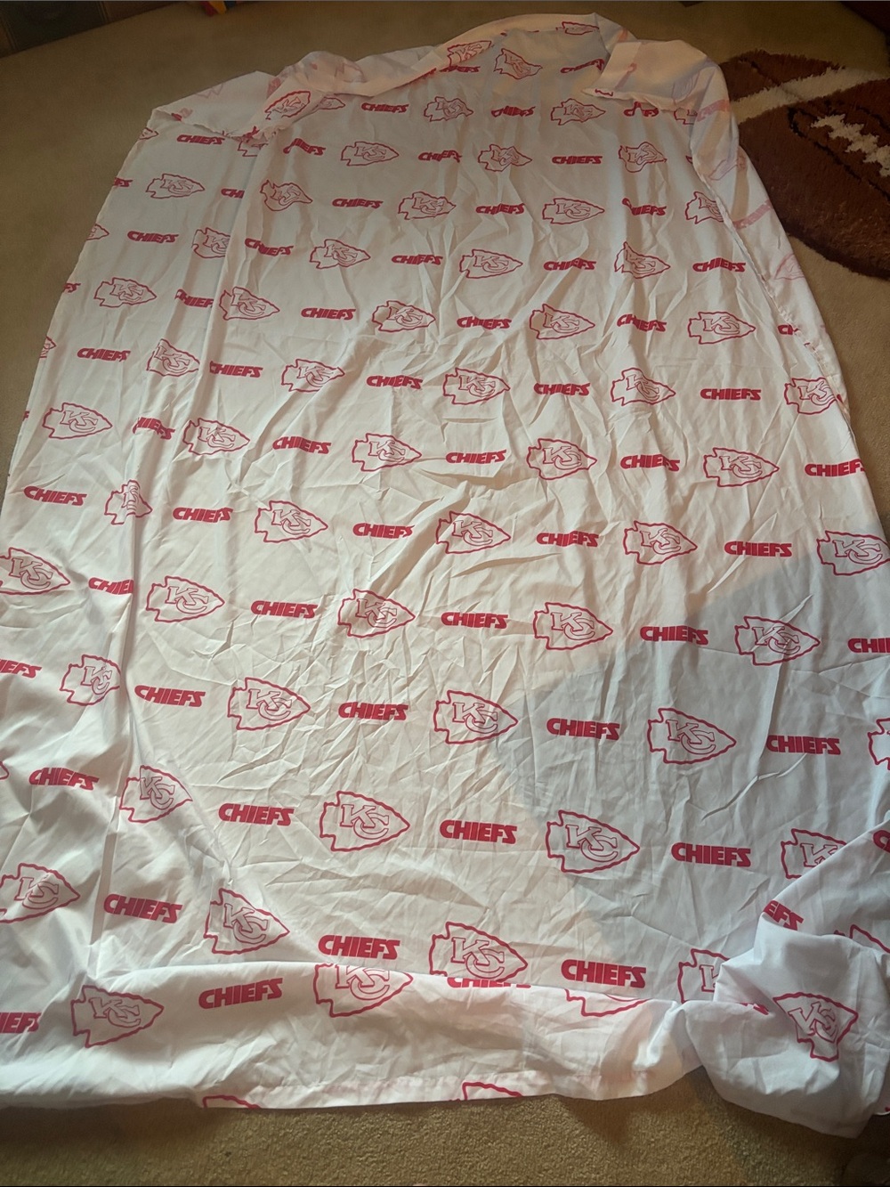 Kansas City Chiefs Sheet - Red Logo Print